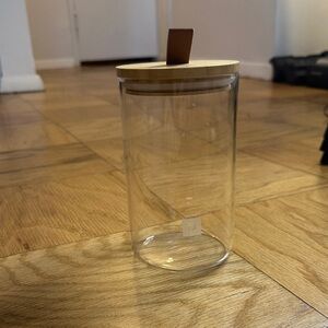 Nespresso Clear Glass Jar with Wooden Lid